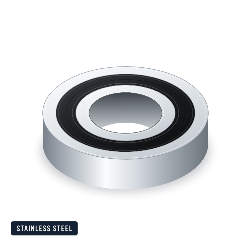 Stainless steel sealed ball bearing